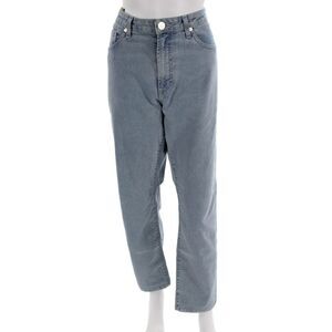 Monfrere Unisex Mom Straight Gray Jeans Button Fly Size 32